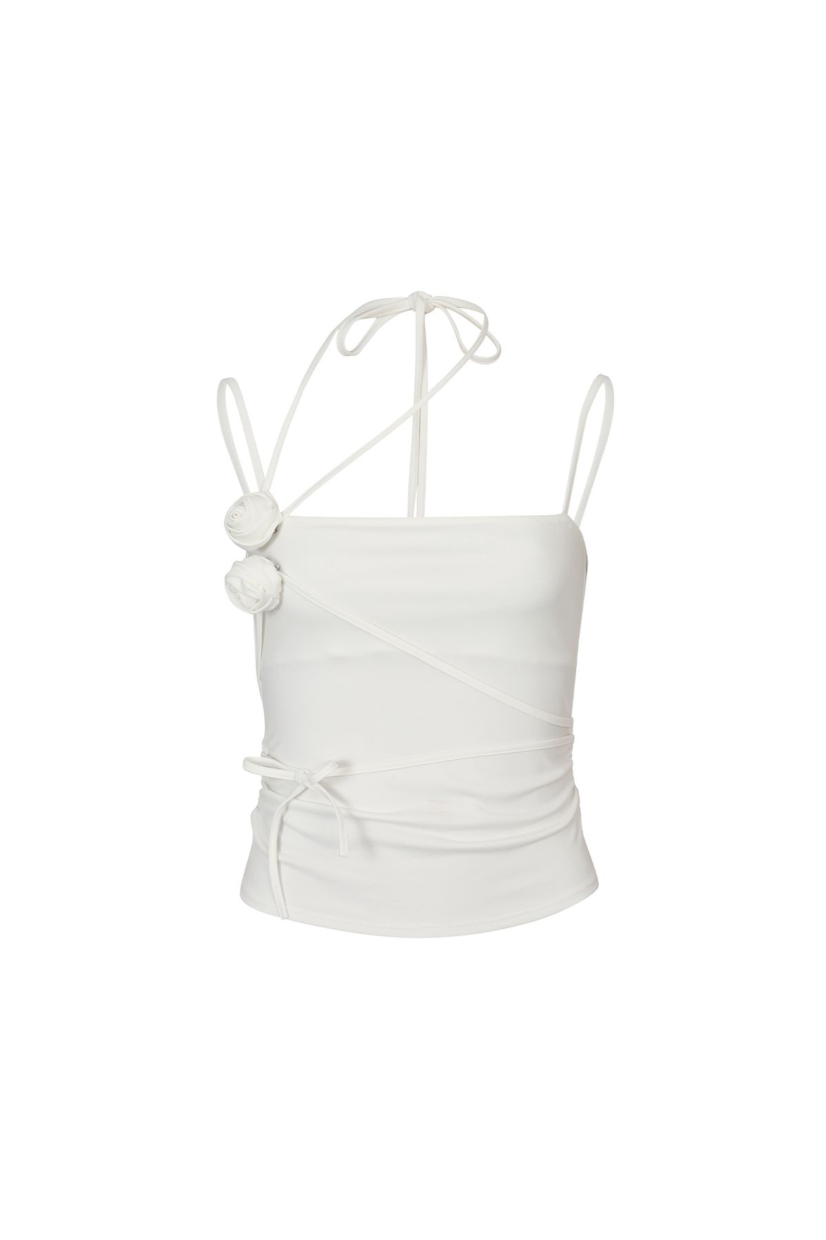 페인오어플레져(PAINORPLEASURE) ROSE CORSAGE SLEEVELESS white