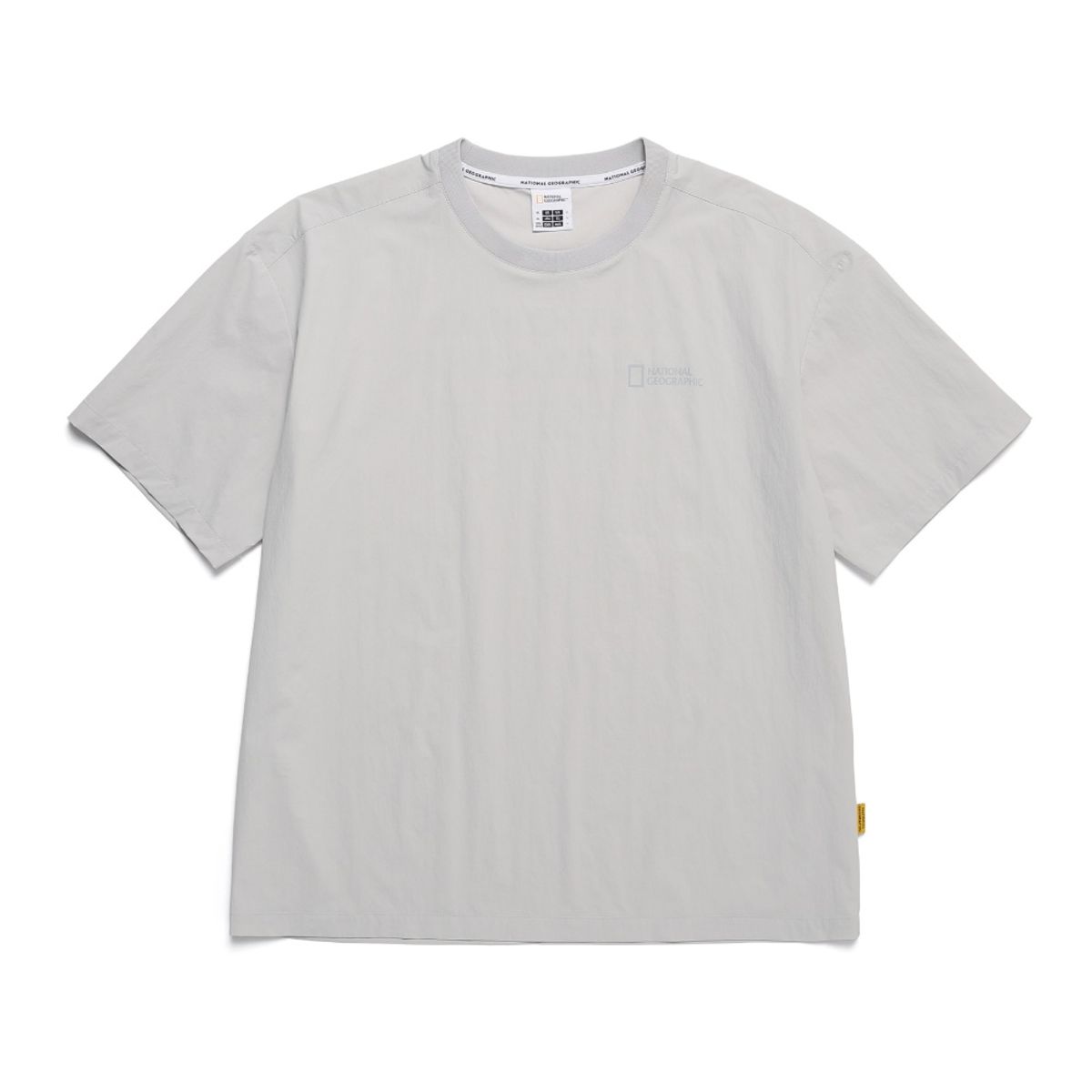 내셔널지오그래픽(NATIONALGEOGRAPHIC) N242UTS962 아델리 경량 우븐 반팔 백그래픽 티셔츠 ICE GREY