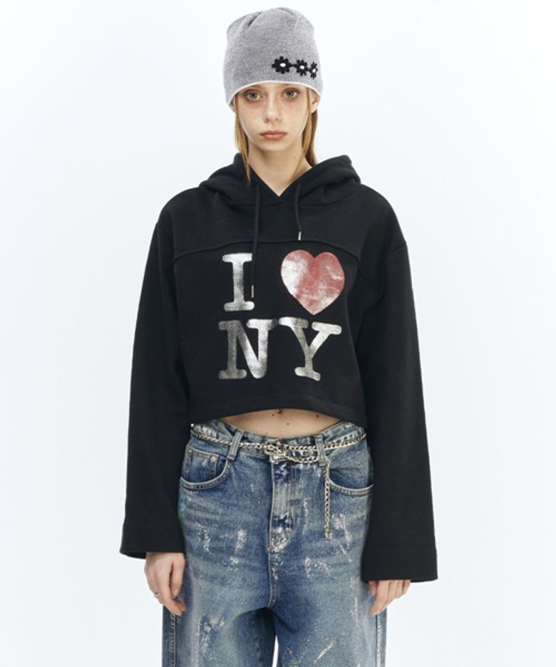 Crop Hoody Black