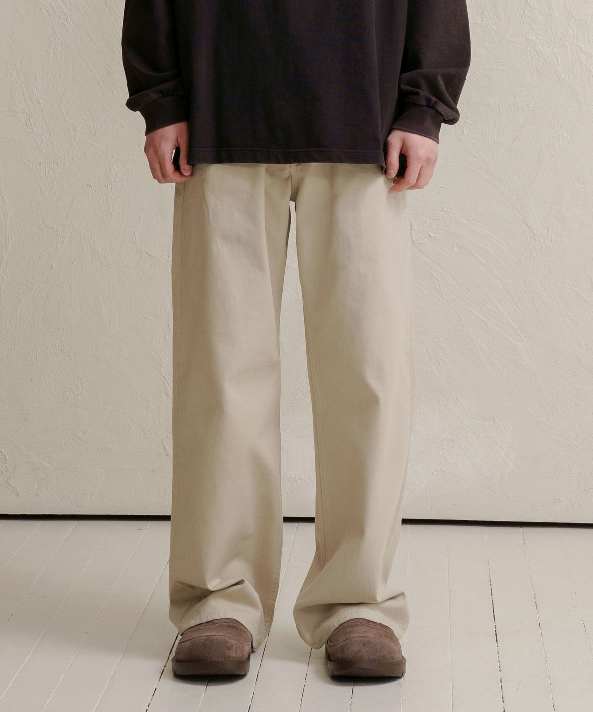 덴메이드(DENMADE) DEN0602 Extra Wide Cotton Pants (Light Beige)