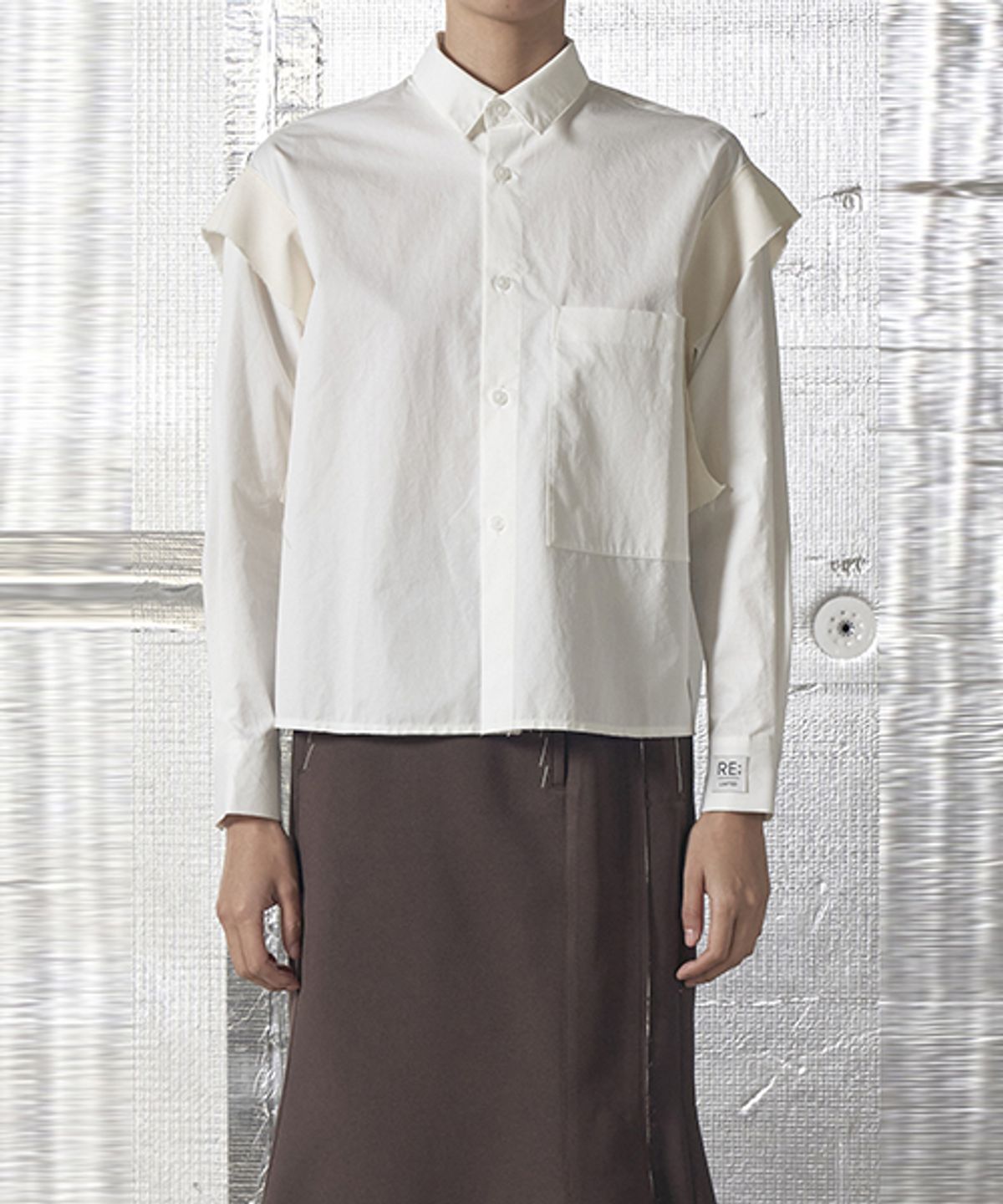 래코드(RECODE) Selvedge Patched Oversized shirts _RQSAS24500IVX