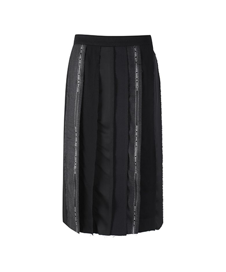 Selvedge Patch Work H-line skirt_RQKAS24533BKX