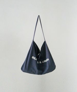 SIMPLE LOGO WASHING ECO BAG-NAVY
