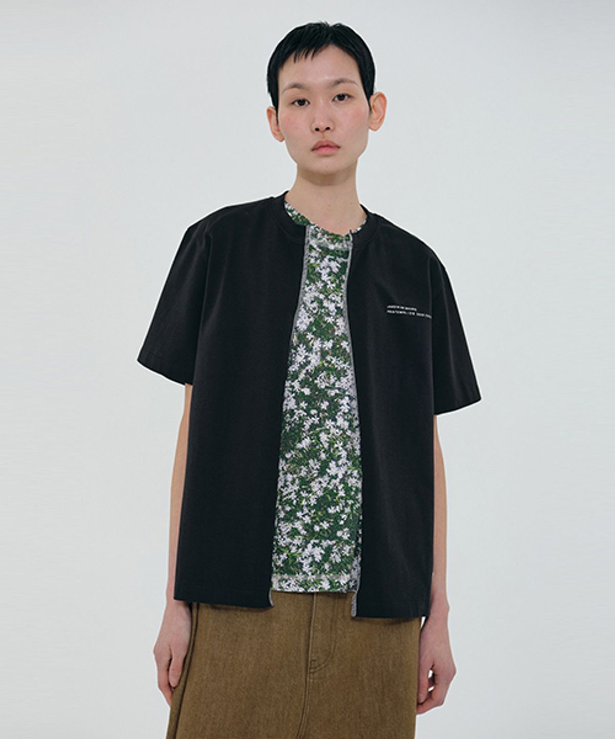 래코드(RECODE) Turn Around T-Shirts_R0TAS24205BKX