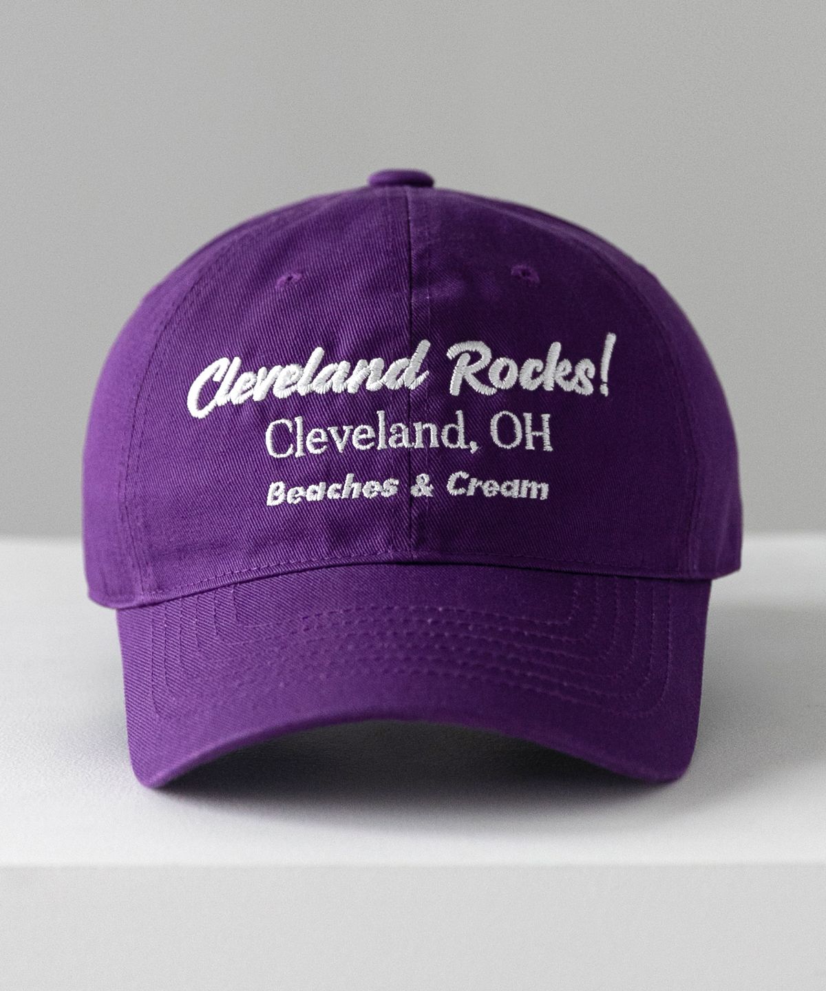 비치스앤크림(BEACHESANDCREAM) CLEVELAND. OH BALL CAP-PURPLE