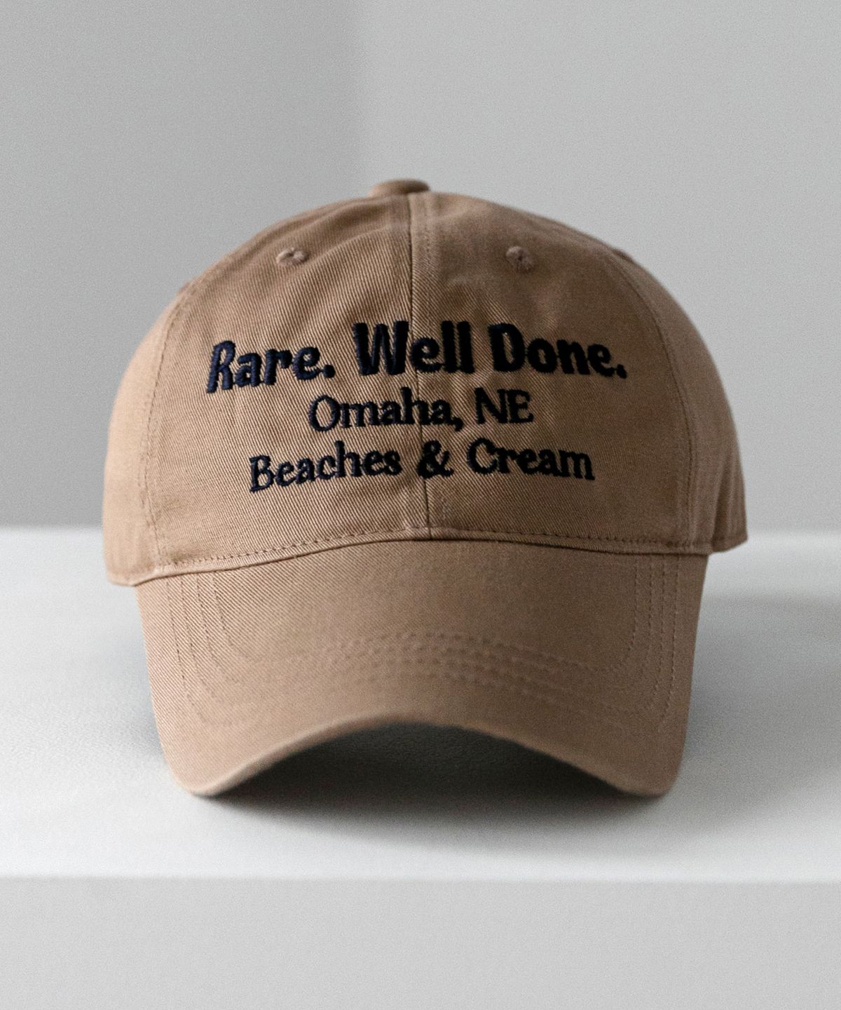 비치스앤크림(BEACHESANDCREAM) OMAHA. NE BALL CAP-DARK BEIGE