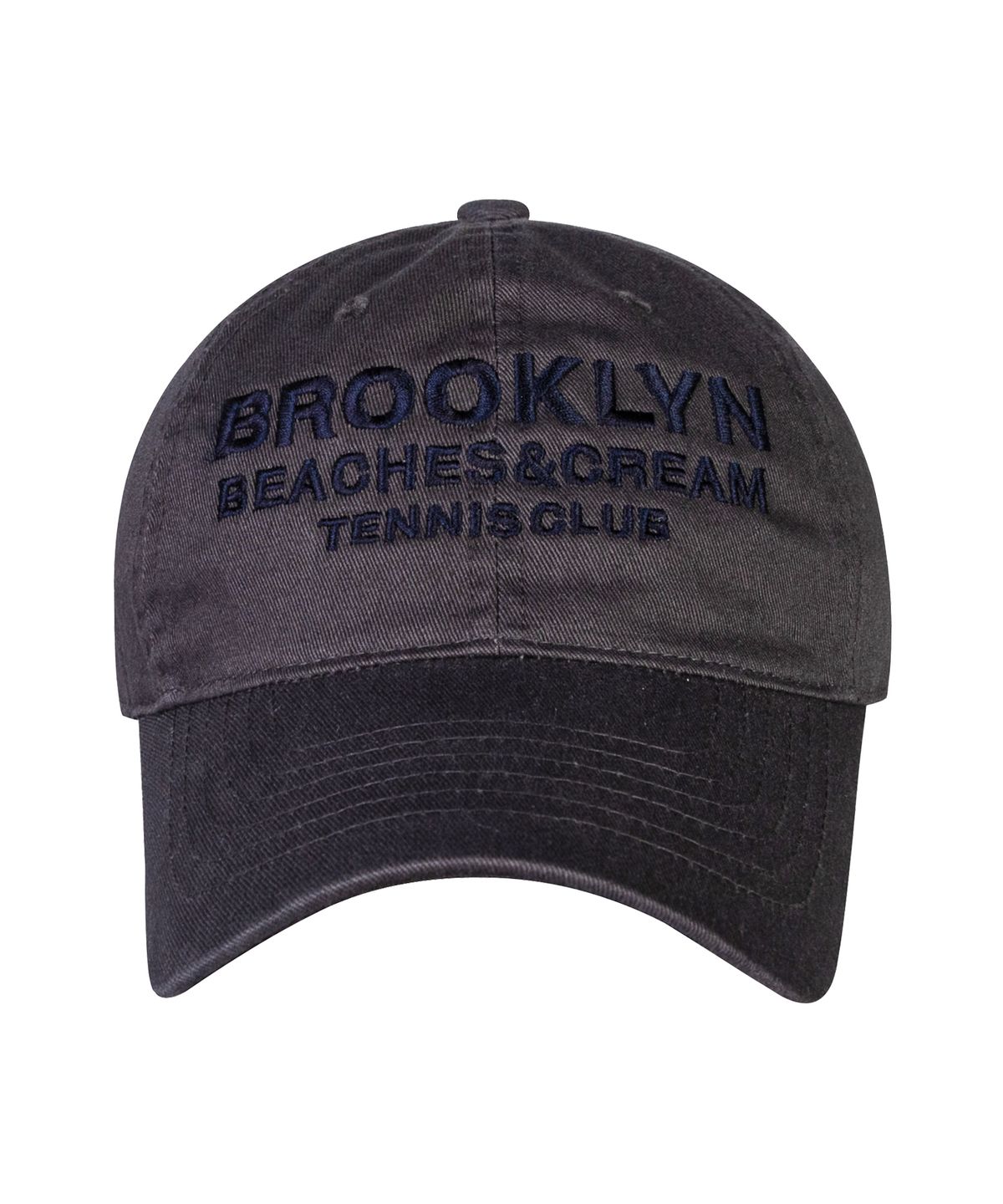 비치스앤크림(BEACHESANDCREAM) BROOKLYN TENNIS CLUB BALL CAP-CHARCOAL