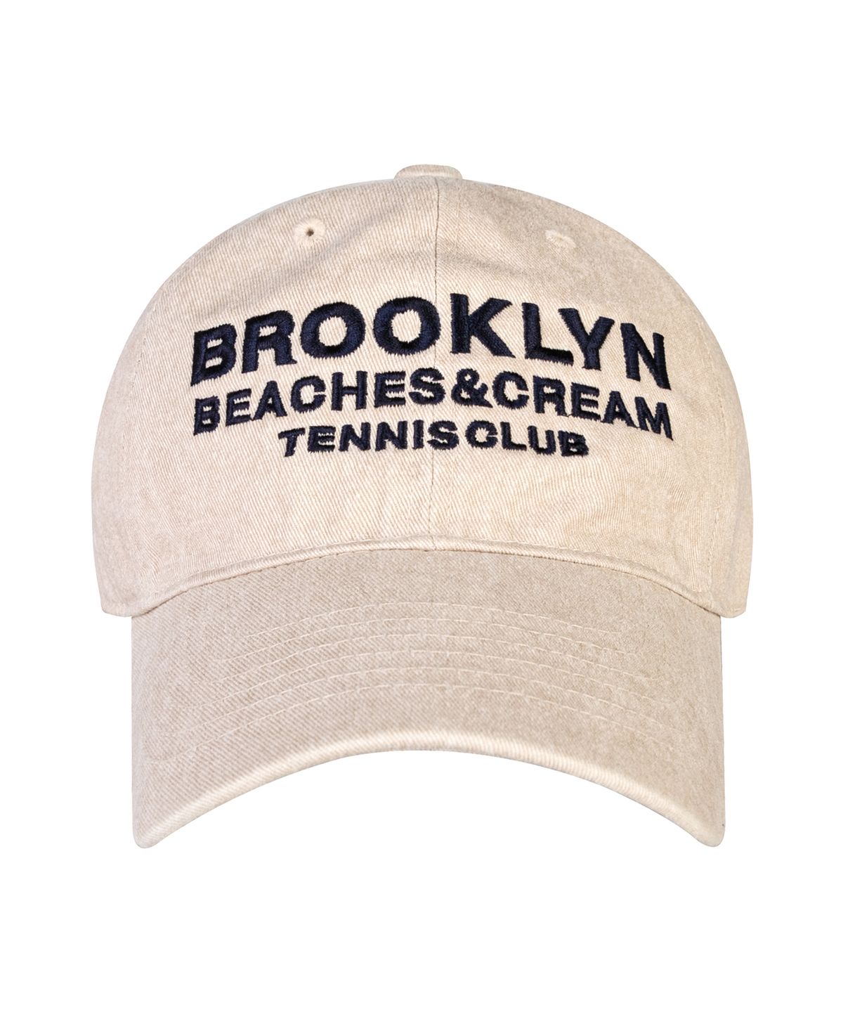 비치스앤크림(BEACHESANDCREAM) BROOKLYN TENNIS CLUB PIGMENT BALL CAP-BEIGE