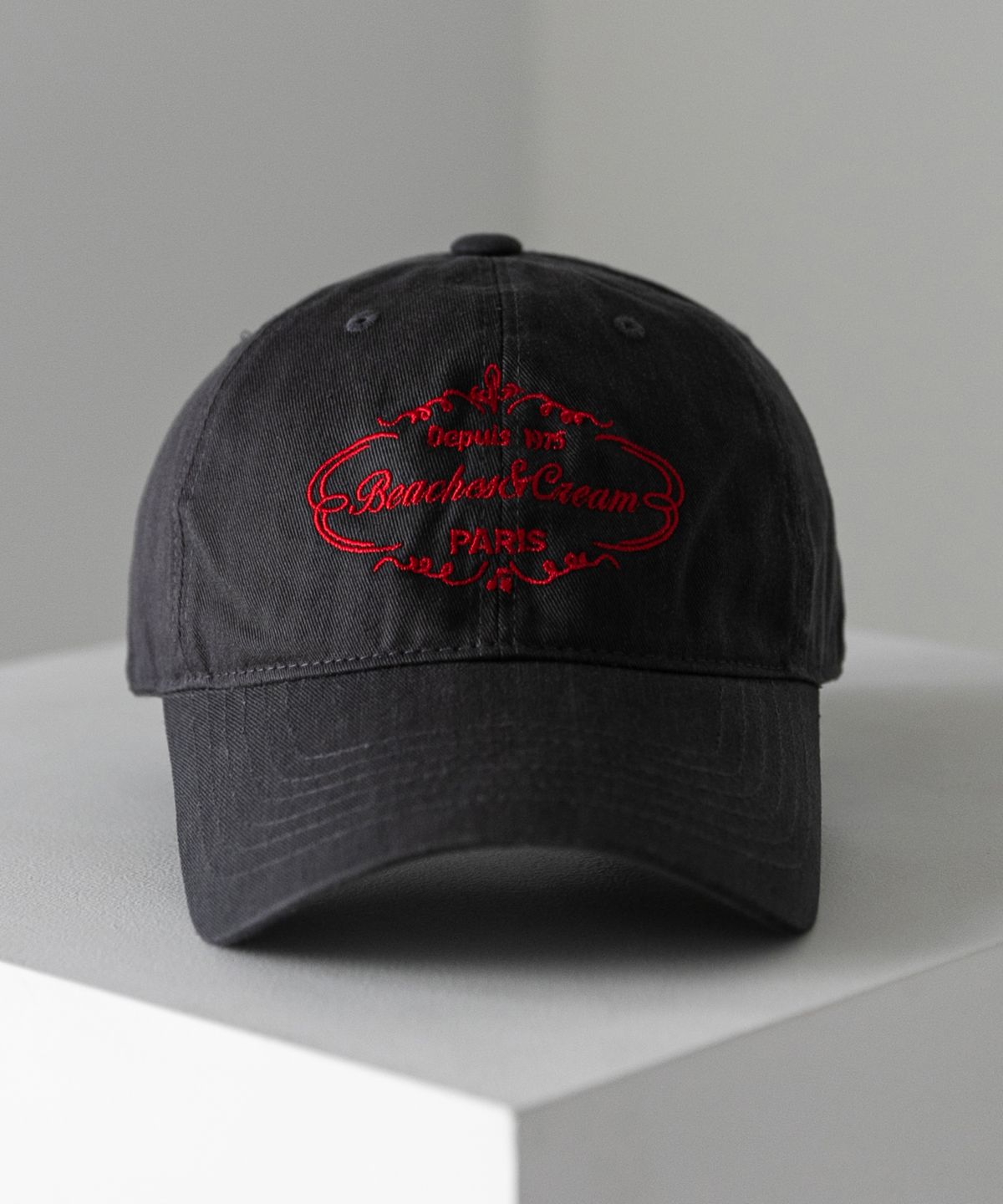 비치스앤크림(BEACHESANDCREAM) Depuis 1975 BALL CAP-CHARCOAL
