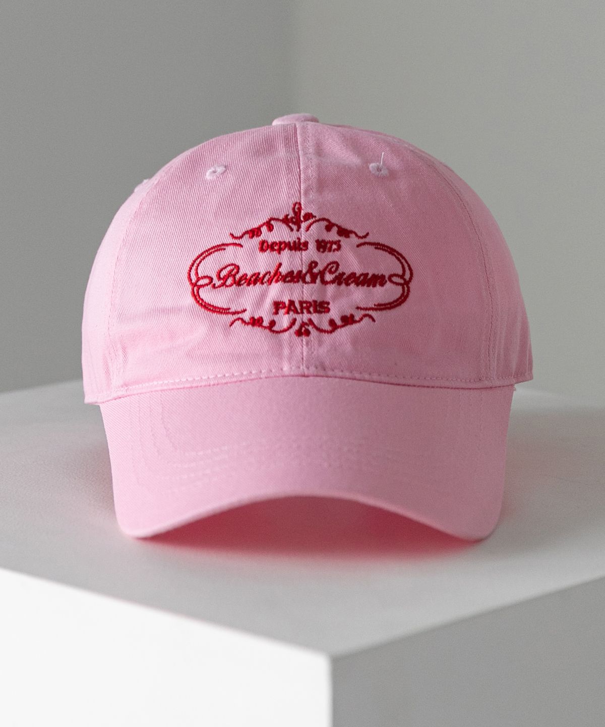 비치스앤크림(BEACHESANDCREAM) Depuis 1975 BALL CAP-LIGHT PINK