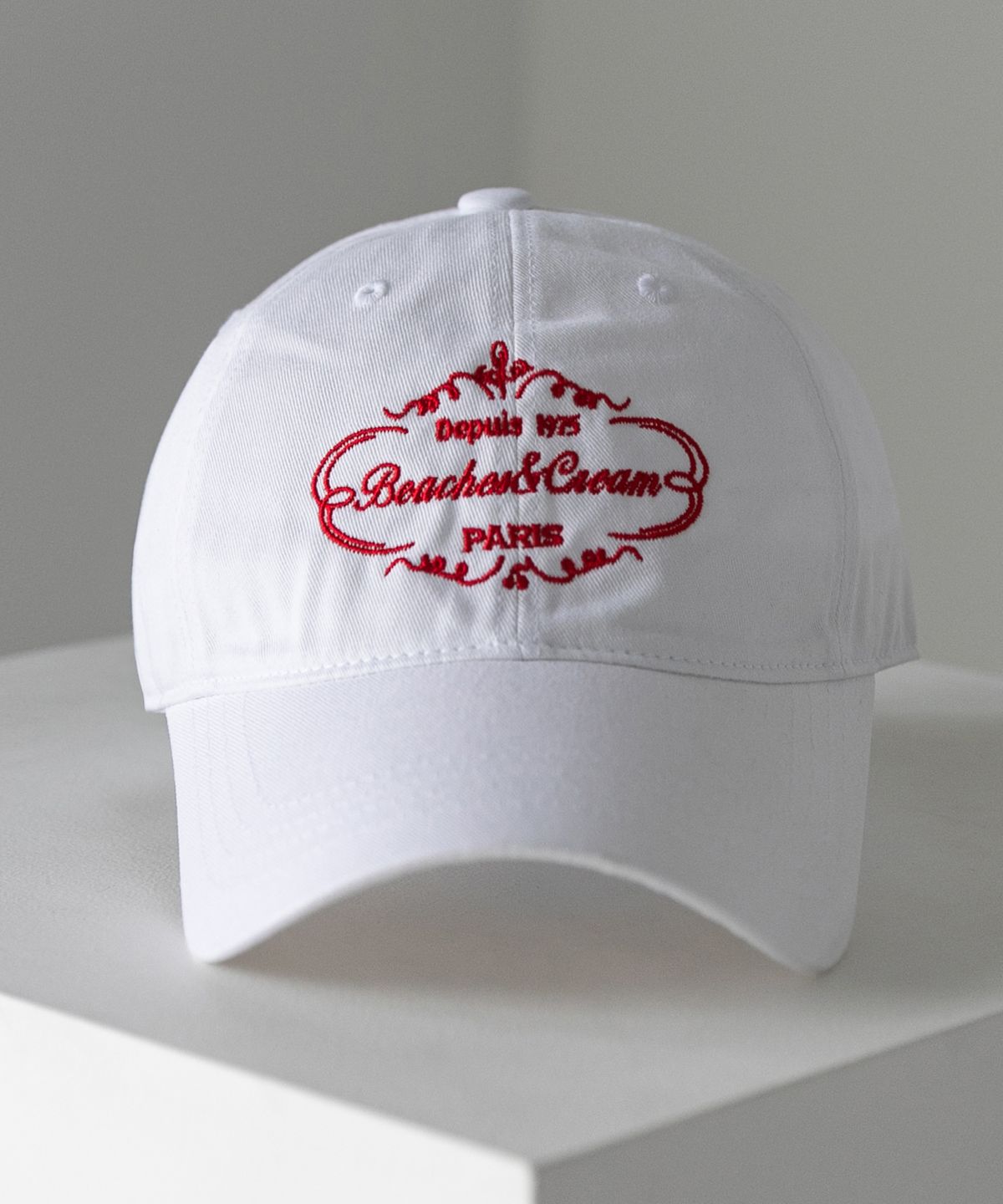 비치스앤크림(BEACHESANDCREAM) Depuis 1975 BALL CAP-WHITE