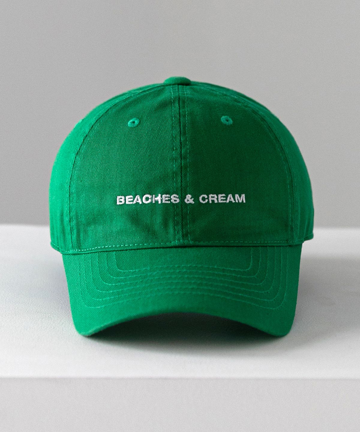 비치스앤크림(BEACHESANDCREAM) SMALL LOGO BALL CAP-GREEN
