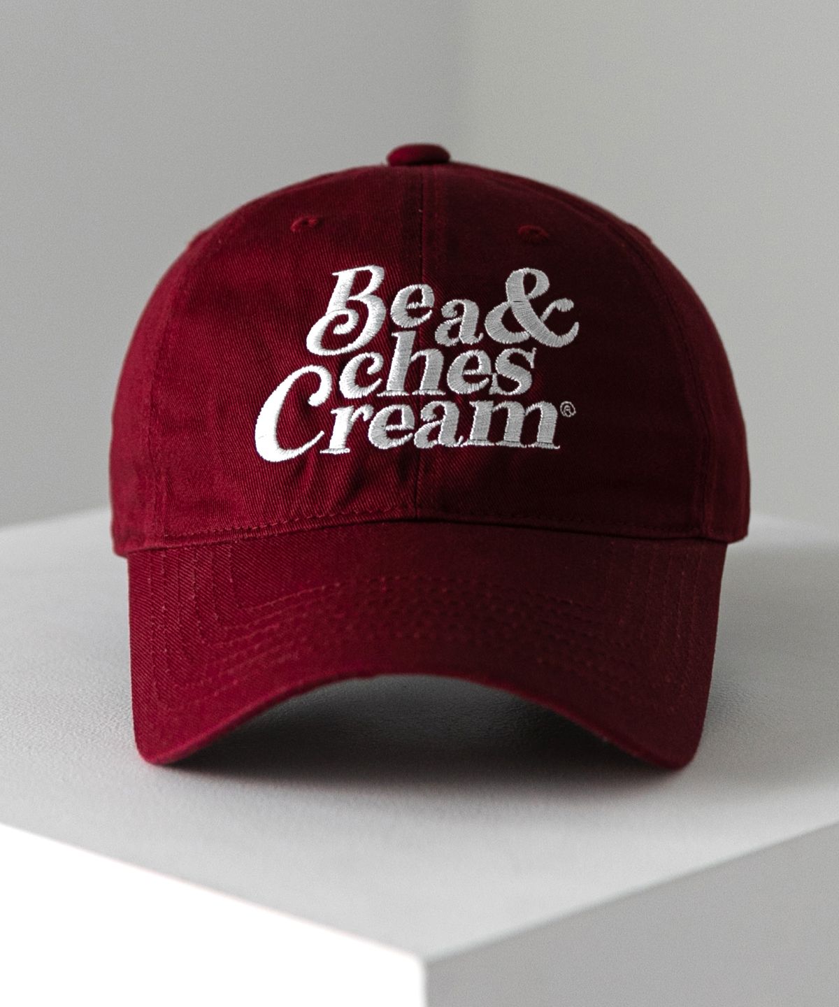 비치스앤크림(BEACHESANDCREAM) ORIGINAL LOGO BALL CAP-BURGUNDY