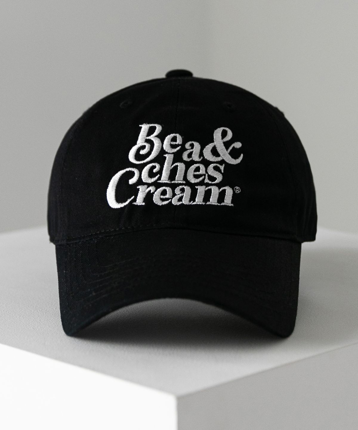 비치스앤크림(BEACHESANDCREAM) ORIGINAL LOGO BALL CAP-BLACK