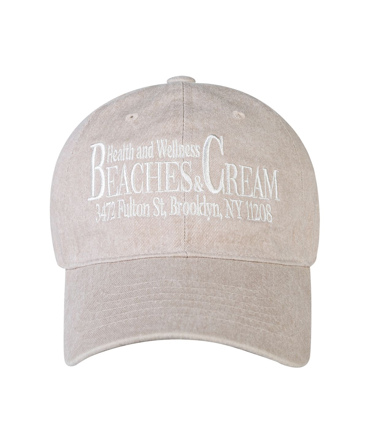 비치스앤크림(BEACHESANDCREAM) HEALTH AND WELLNESS PIGMENT BALL CAP-BEIGE