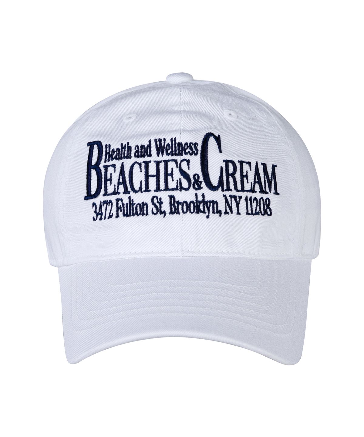 비치스앤크림(BEACHESANDCREAM) HEALTH AND WELLNESS BALL CAP-WHITE