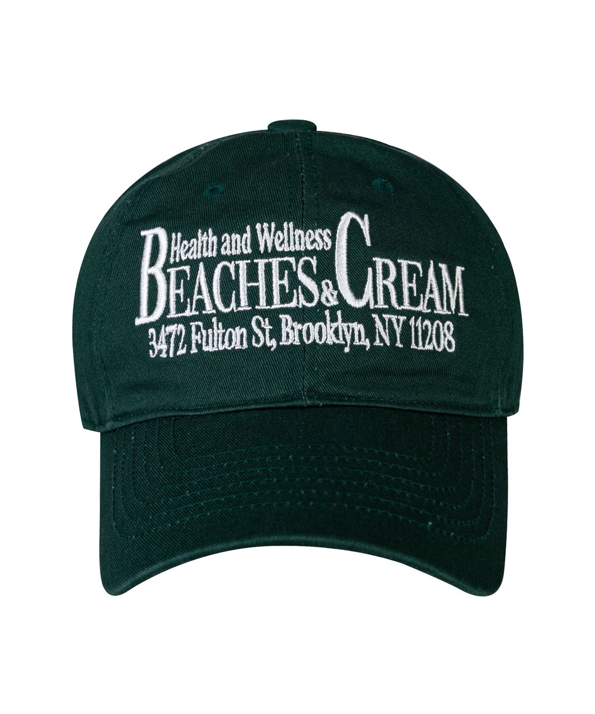 비치스앤크림(BEACHESANDCREAM) HEALTH AND WELLNESS BALL CAP-DARK GREEN