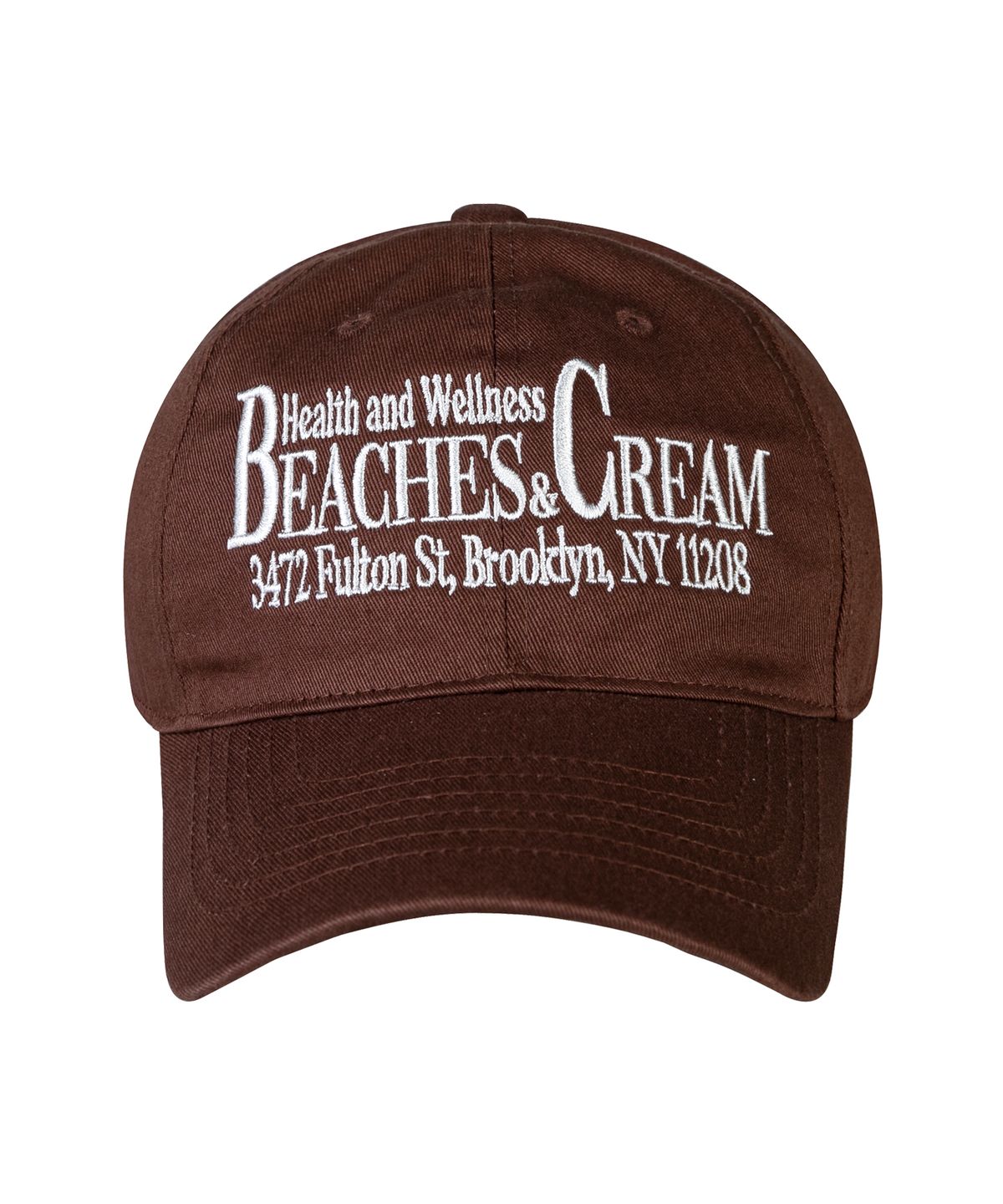 비치스앤크림(BEACHESANDCREAM) HEALTH AND WELLNESS BALL CAP-BROWN