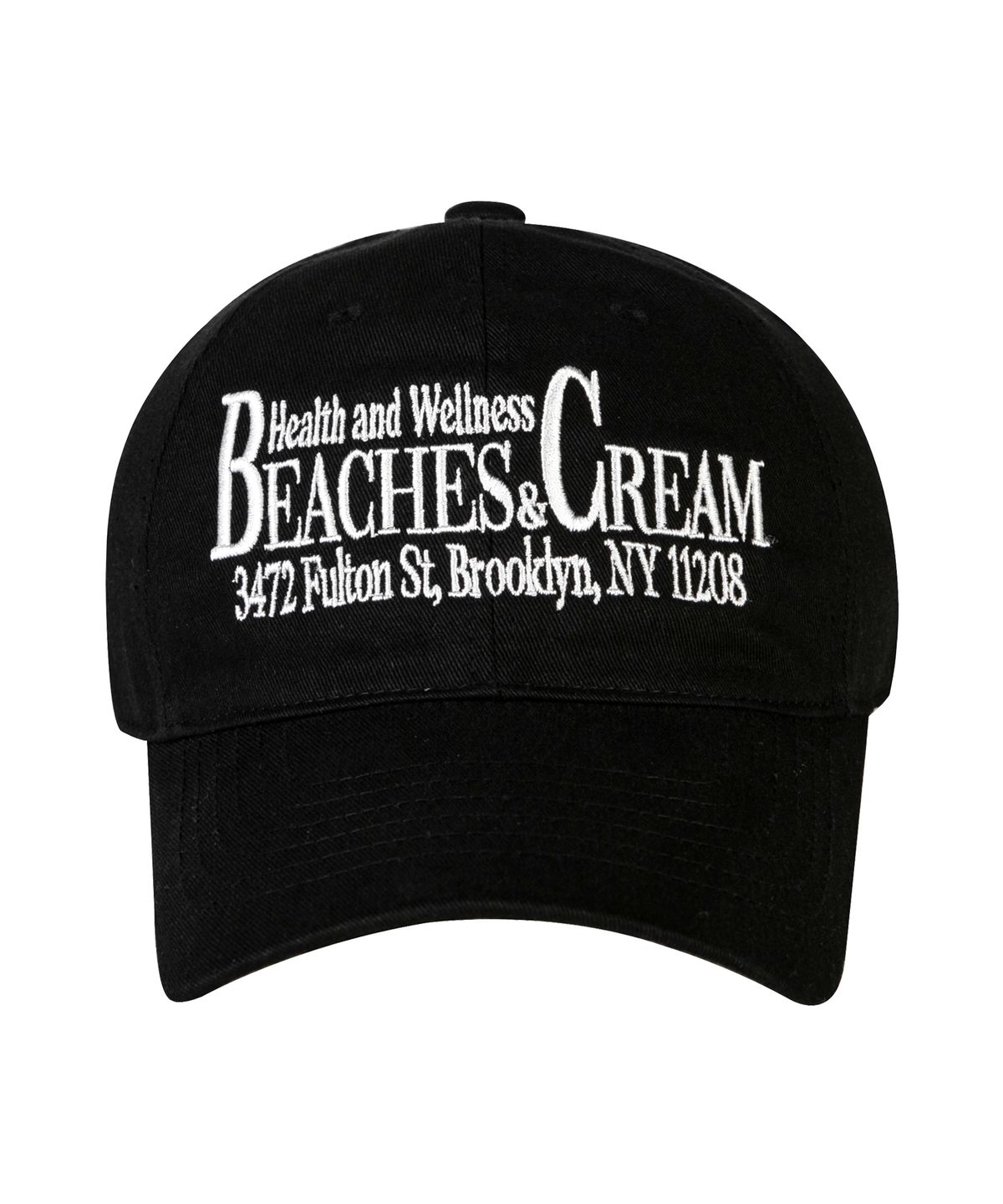 비치스앤크림(BEACHESANDCREAM) HEALTH AND WELLNESS BALL CAP-BLACK