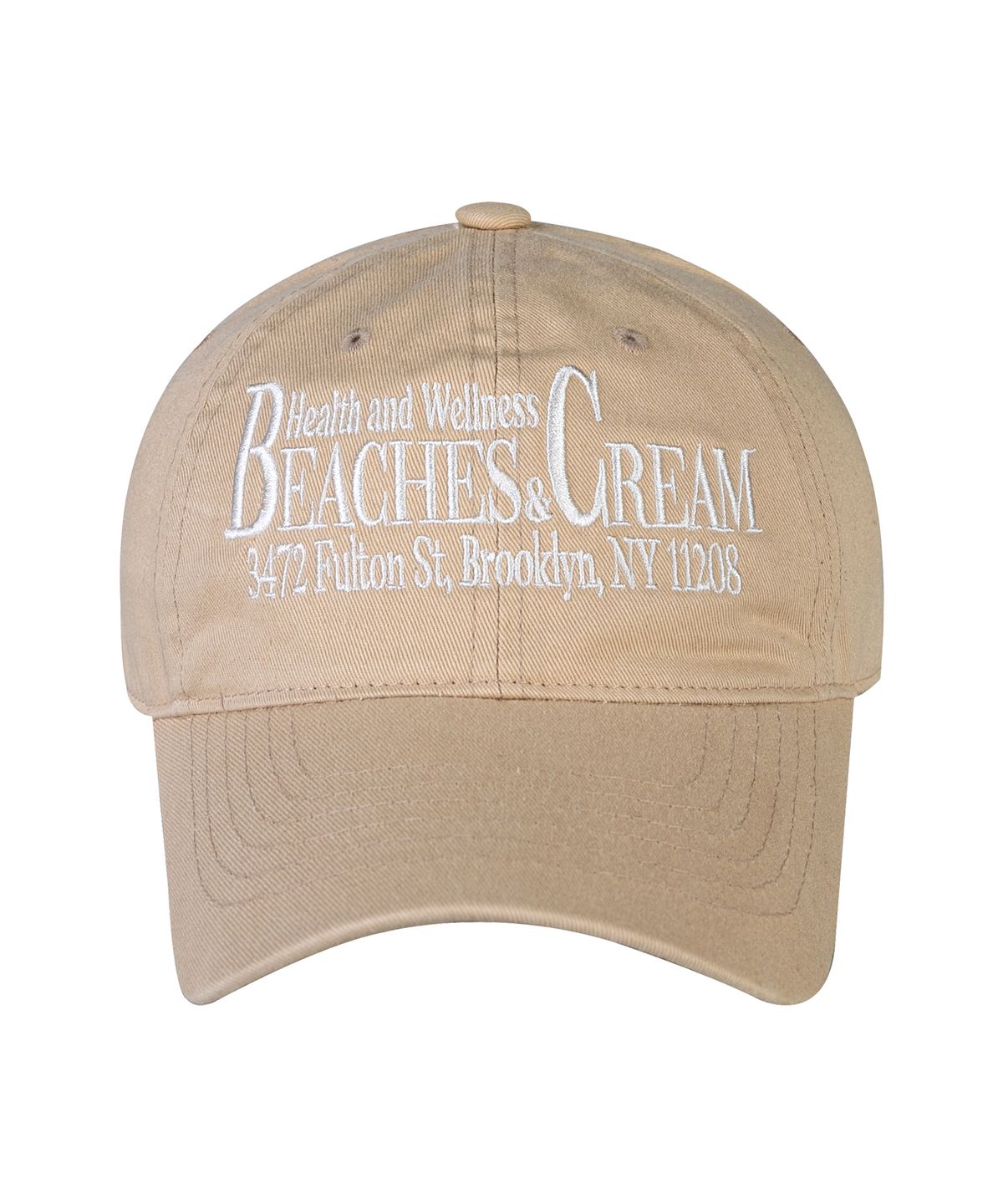 비치스앤크림(BEACHESANDCREAM) HEALTH AND WELLNESS BALL CAP-BEIGE