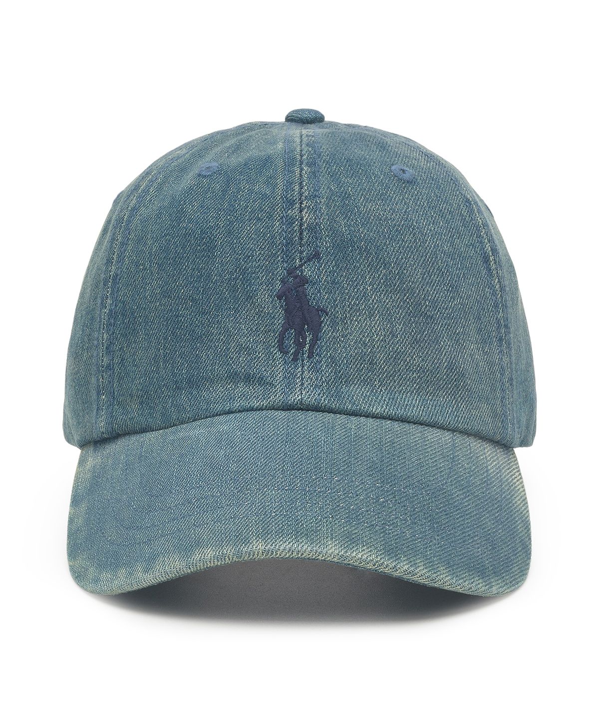 폴로 랄프 로렌(POLO RALPH LAUREN) 인디고 데님 볼 캡 - 블루
