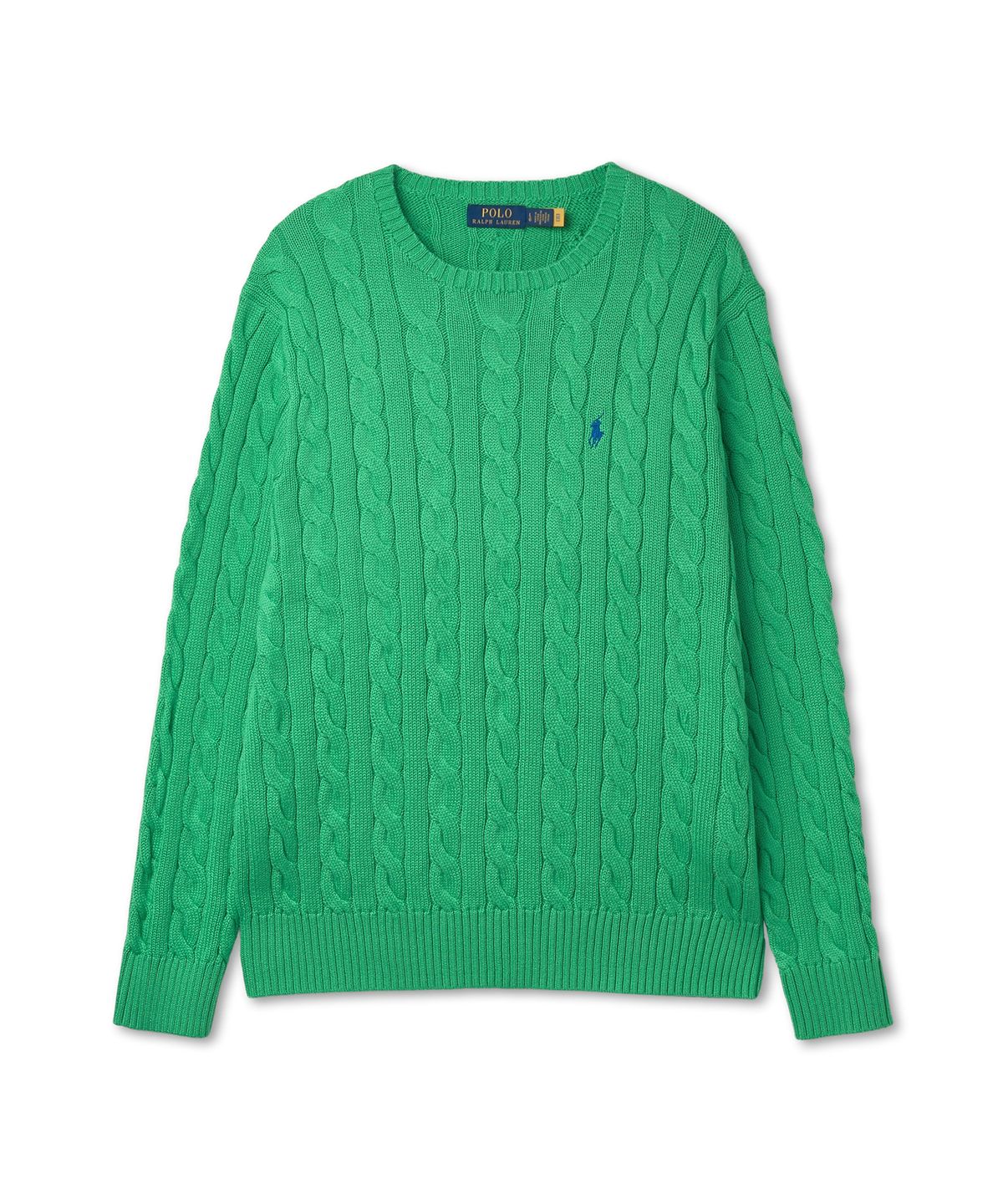 폴로 랄프 로렌(POLO RALPH LAUREN) 케이블 니트 코튼 스웨터 - 그린