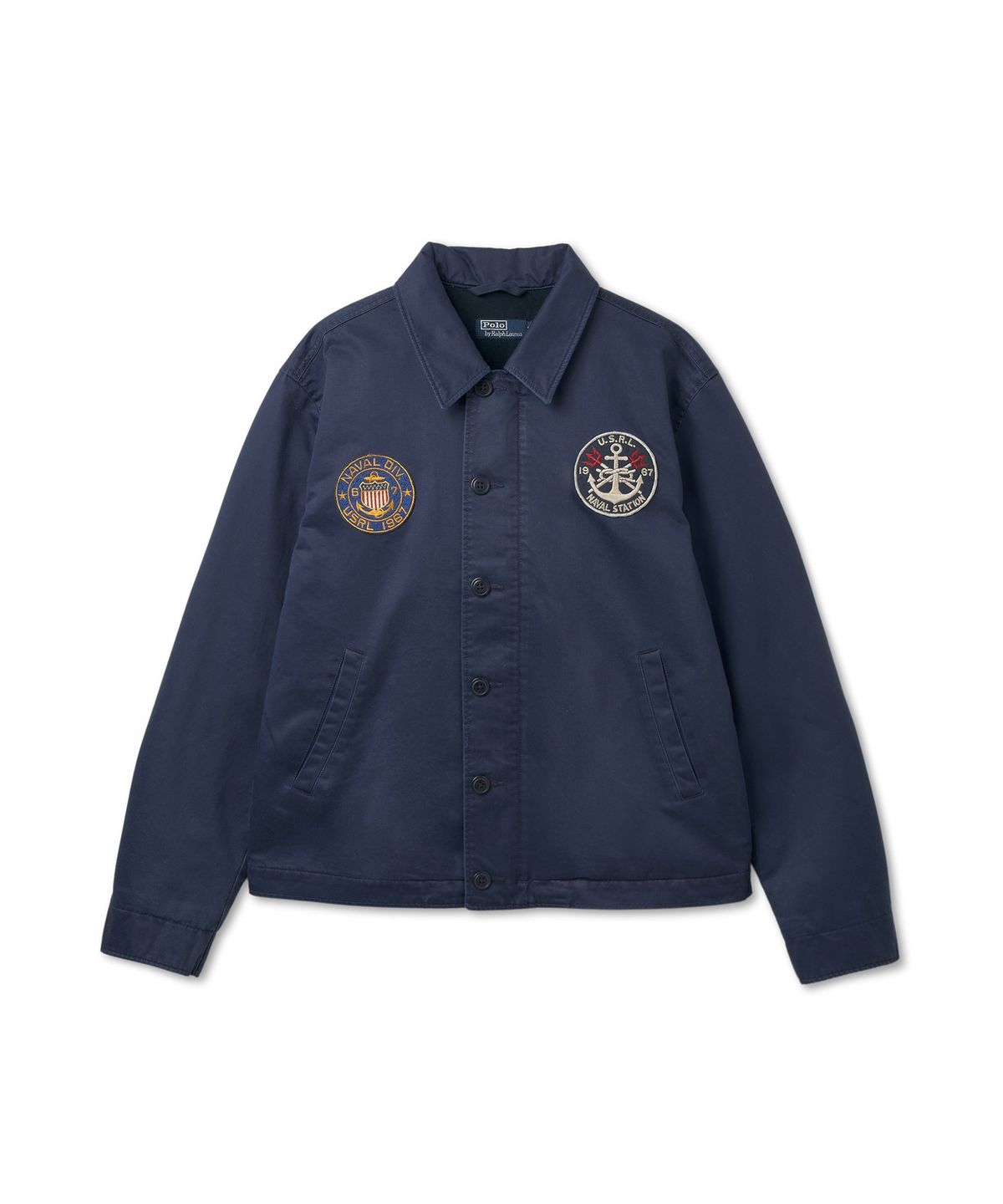 폴로 랄프 로렌(POLO RALPH LAUREN) 새티인 유틸리티 재킷 - 네이비