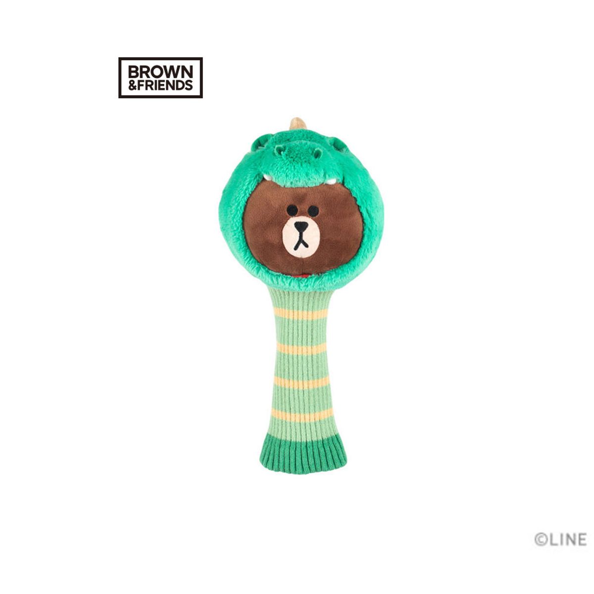 라인프렌즈 골프(LINEFRIEDNS GOLF) 다이노브라운 우드/유틸리티 커버