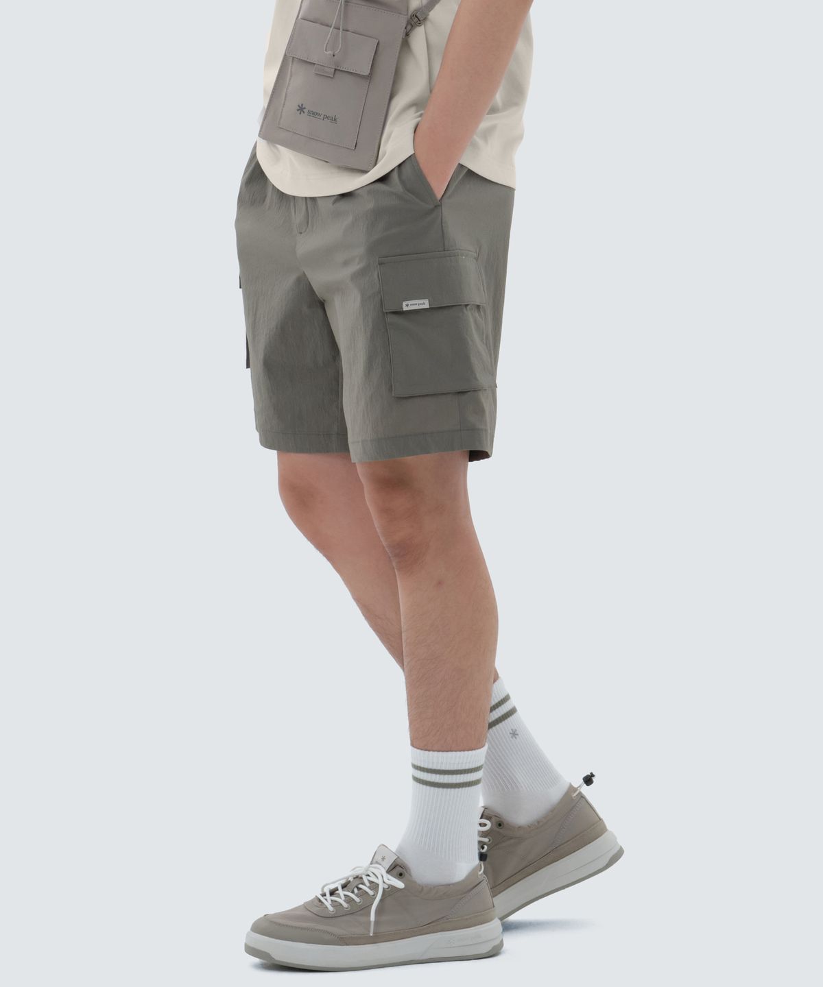 스노우피크 어패럴(SNOWPEAK APPAREL) 루트 카고 반바지 Khaki (S24MMRHP60)