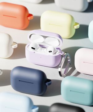 [14COLOR] 에어팟 프로3/2/1 전기종 스무디 실리콘 케이스 + 메탈 철가루방지 스티커 (랜덤발송)