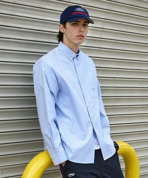 슬램로고 오버핏 옥스포드 셔츠 스카이 FLS206