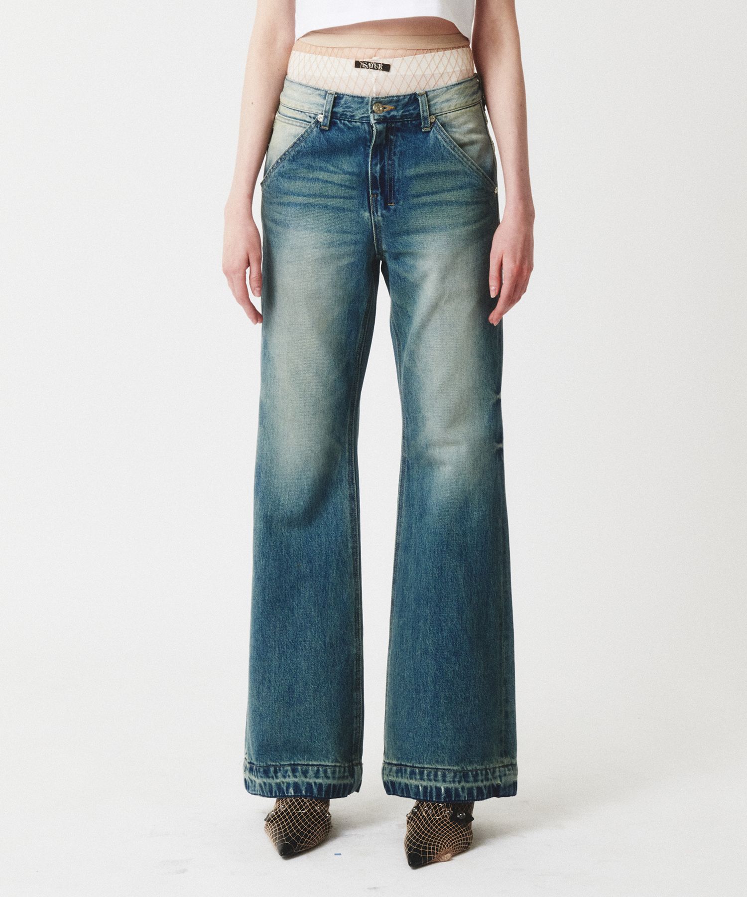 ★2023SS新作★SATUR★Rapallo Flare Denim Pants MUSINSA | SATUR (W) Rapallo flare denim pants vintage washed