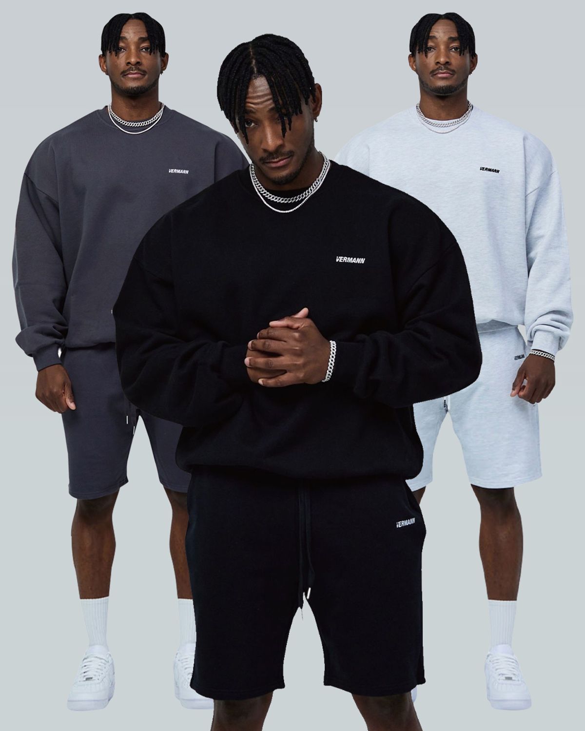 베르만 어패럴(VERMANN APPAREL) SIMPLE LOGO 벌룬핏 맨투맨