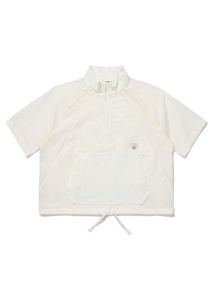 우먼 포켓 반소매 아노락 (화이트)