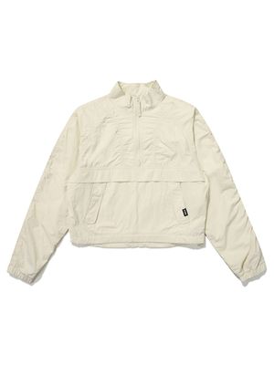 우먼 포켓 셔링 아노락 (아이보리)