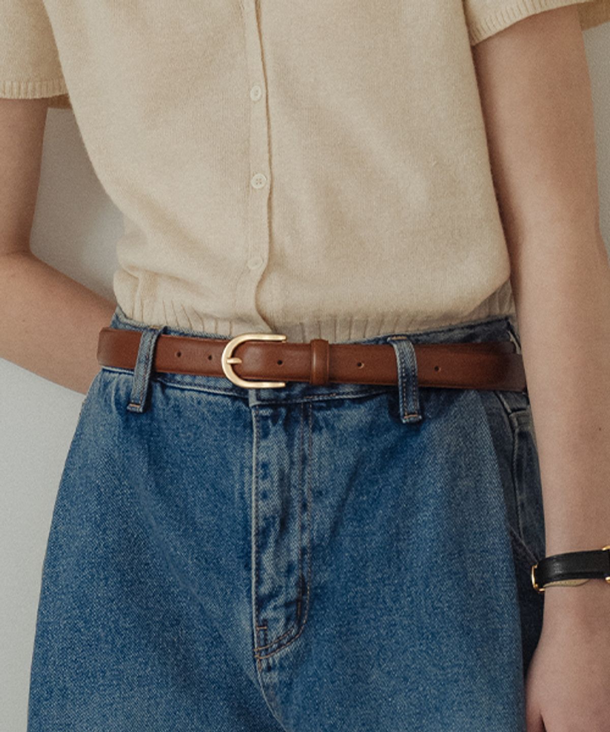 틸아이다이(TILL I DIE) Italian leather classic plain belt_Brown