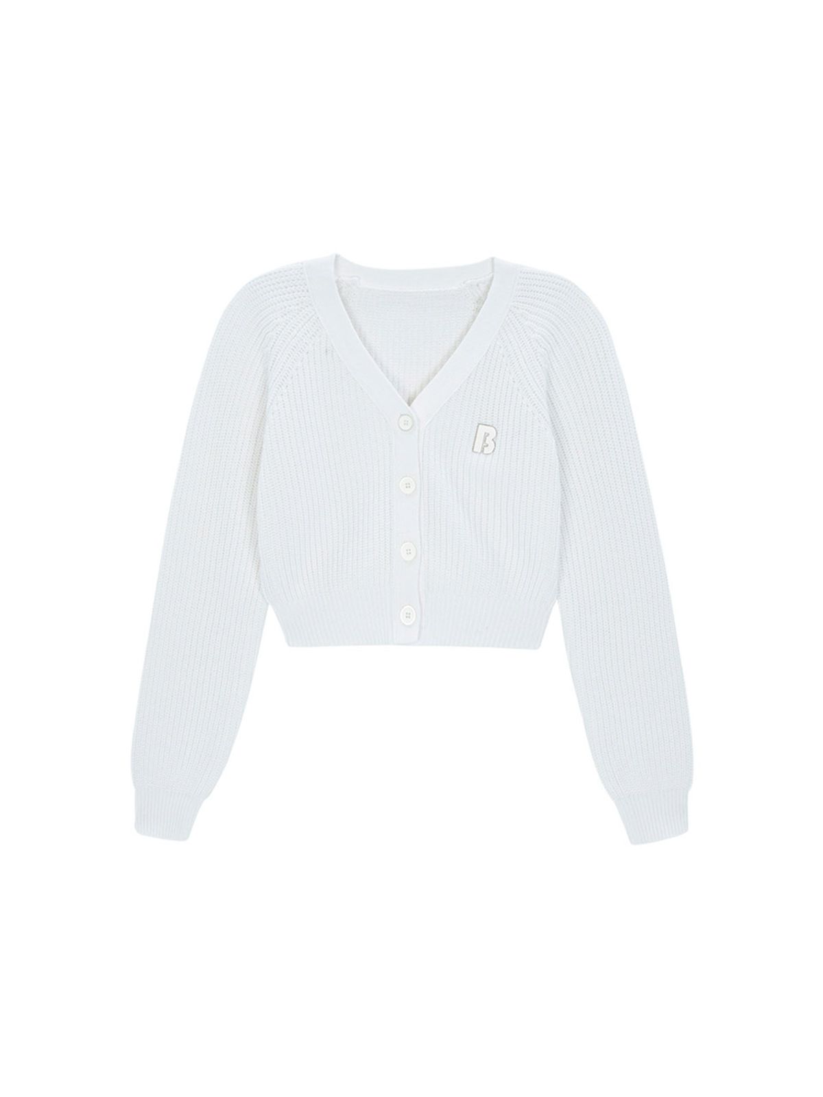 샐러드바구니(SALAD BAGUNI) V-Neck Pullover Cardigan - white