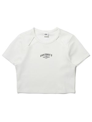 우먼 베이직 반소매 티셔츠 (화이트)