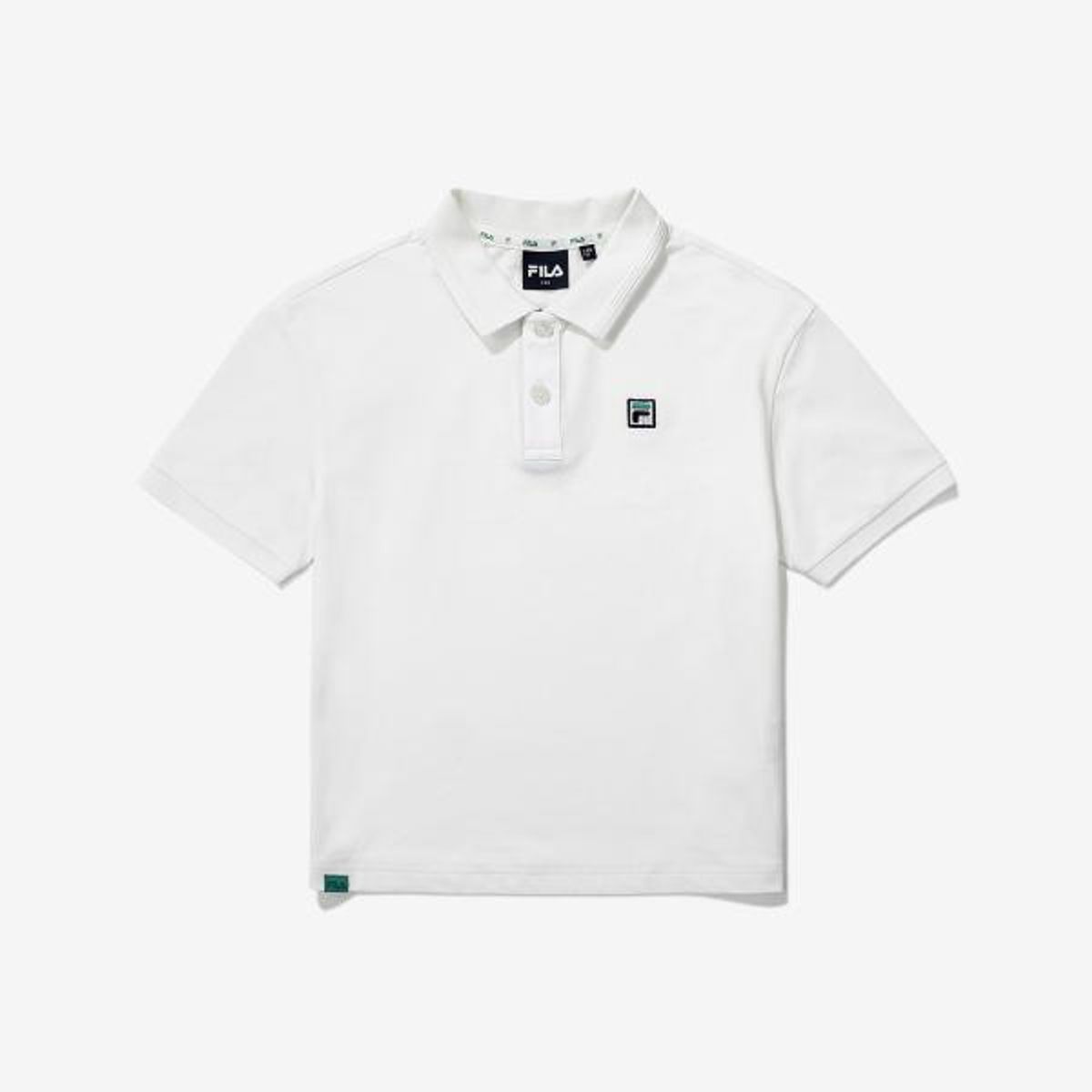 휠라 키즈(FILA KIDS) 에센셜 카라 티셔츠(FK2TSG2101XOWH)