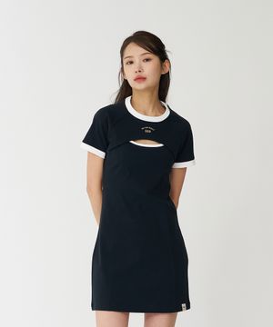 우먼 저지 드레스 (블랙)