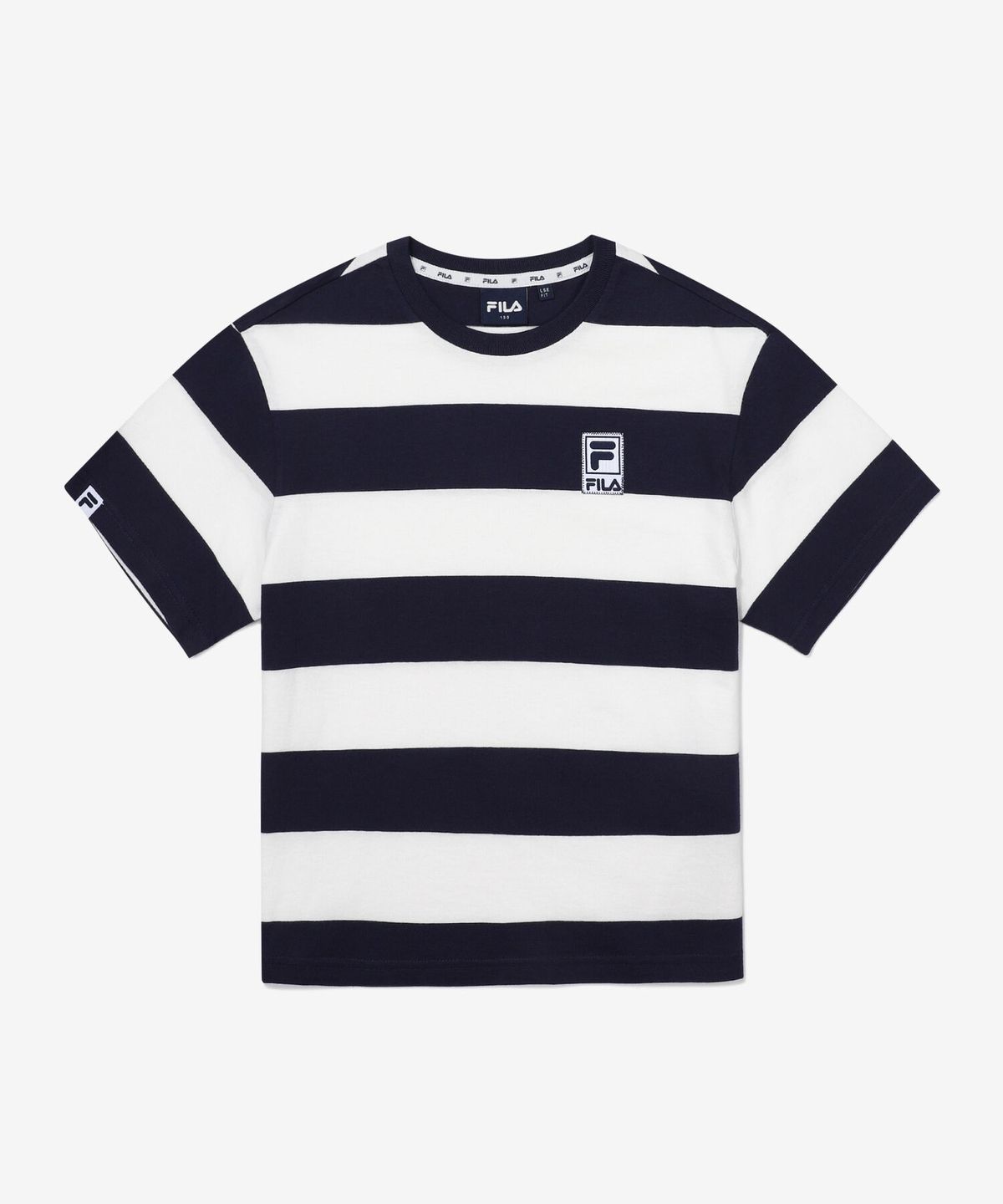 휠라 키즈(FILA KIDS) 에센셜 스트라이프 티셔츠(FK2RSG2104XDID)