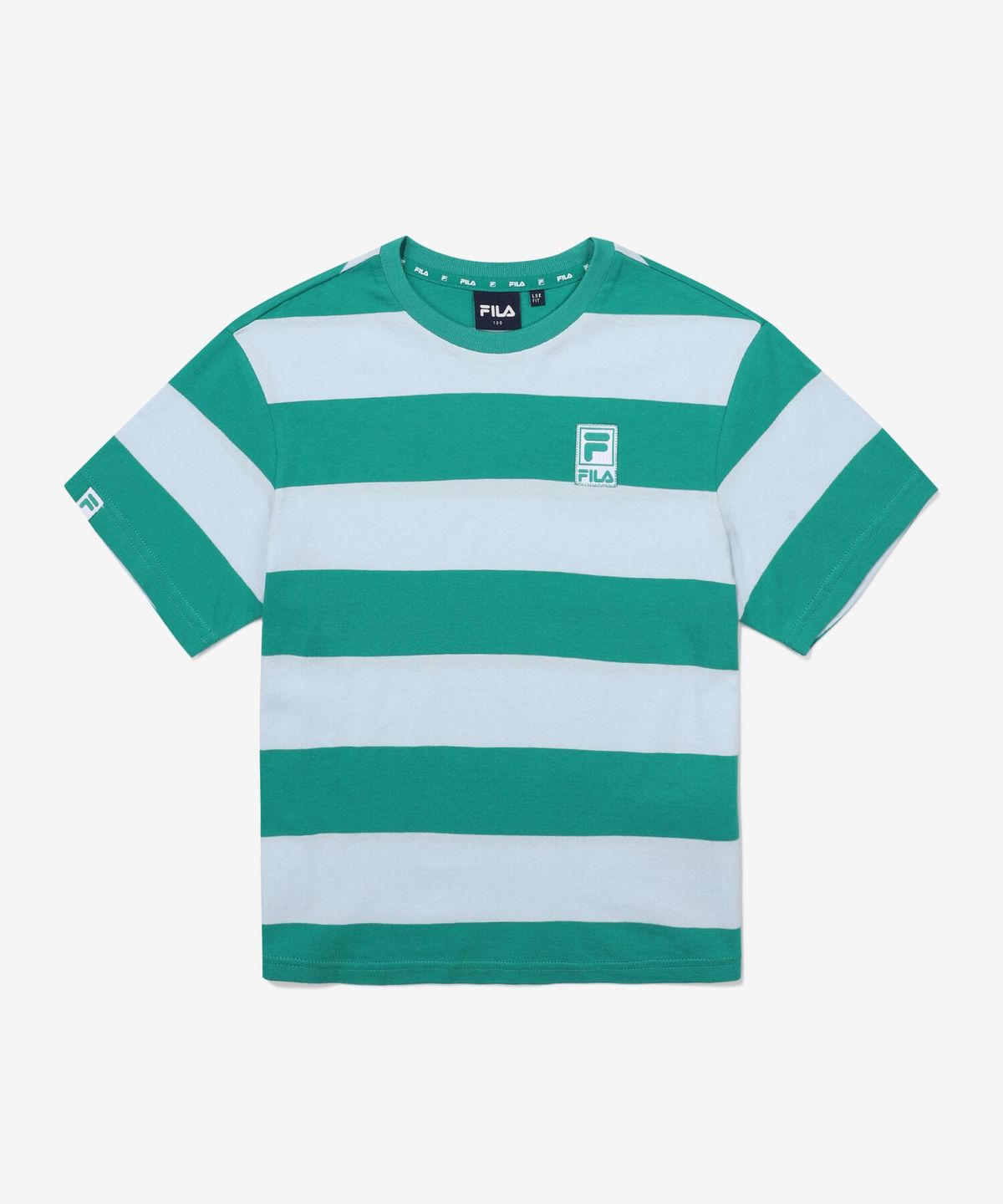 휠라 키즈(FILA KIDS) 에센셜 스트라이프 티셔츠(FK2RSG2104XTNB)