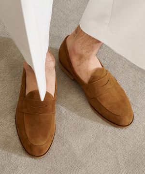 프랑코 스웨이드 페니로퍼 4052-QS [MID BROWN]