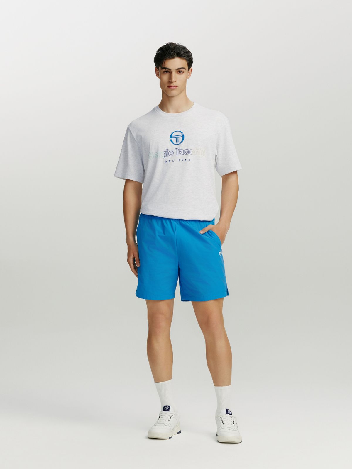 세르지오 타키니(SERGIO TACCHINI) U 데일리 터프트 반팔 티셔츠 (L.Melange Grey)