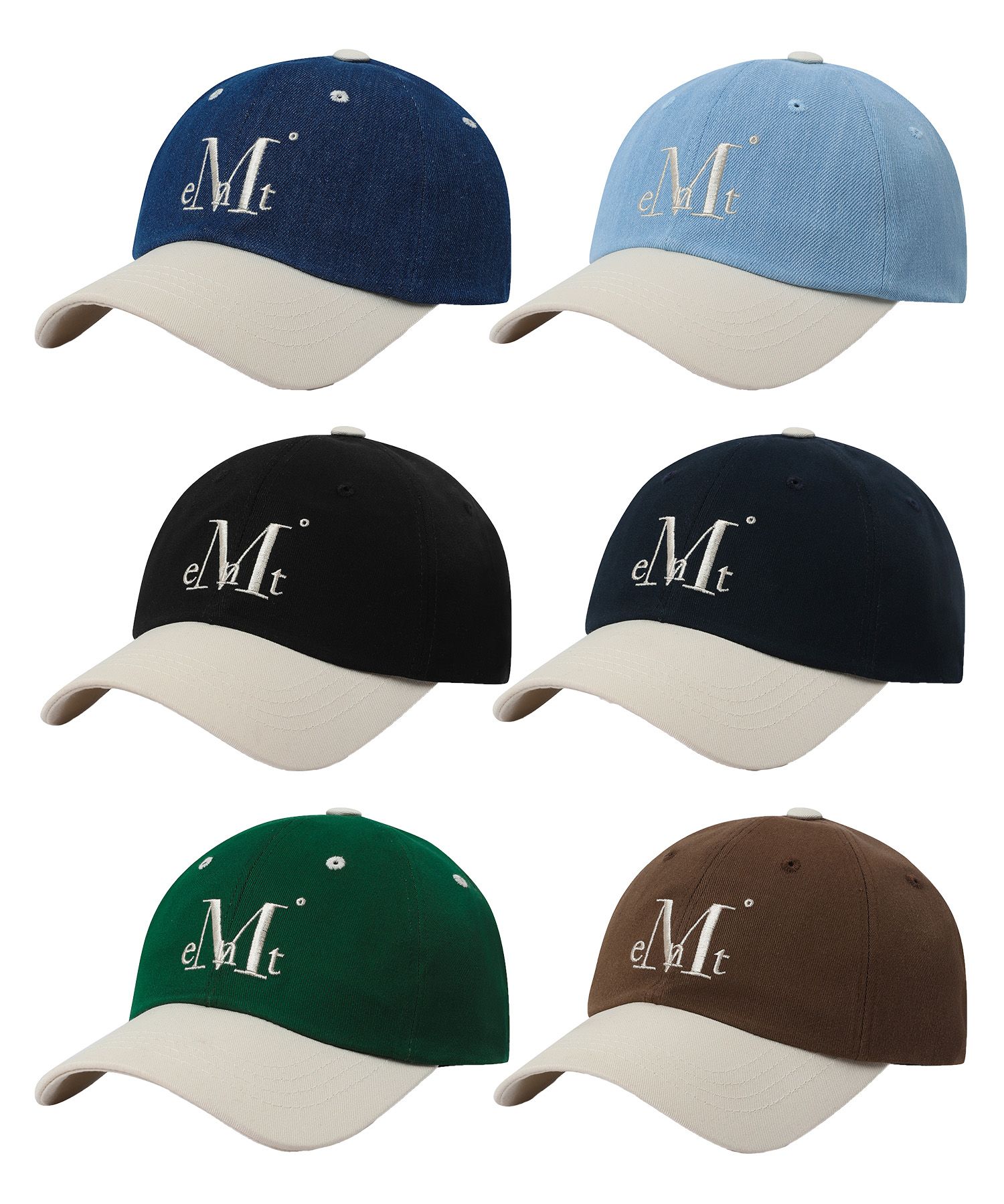 ☆MUCENT☆ Signature two-tone color blocking ball cap in 7 c MUSINSA | MUCENT Signature Two-Tone Coloring Ball Cap (7 Colors)