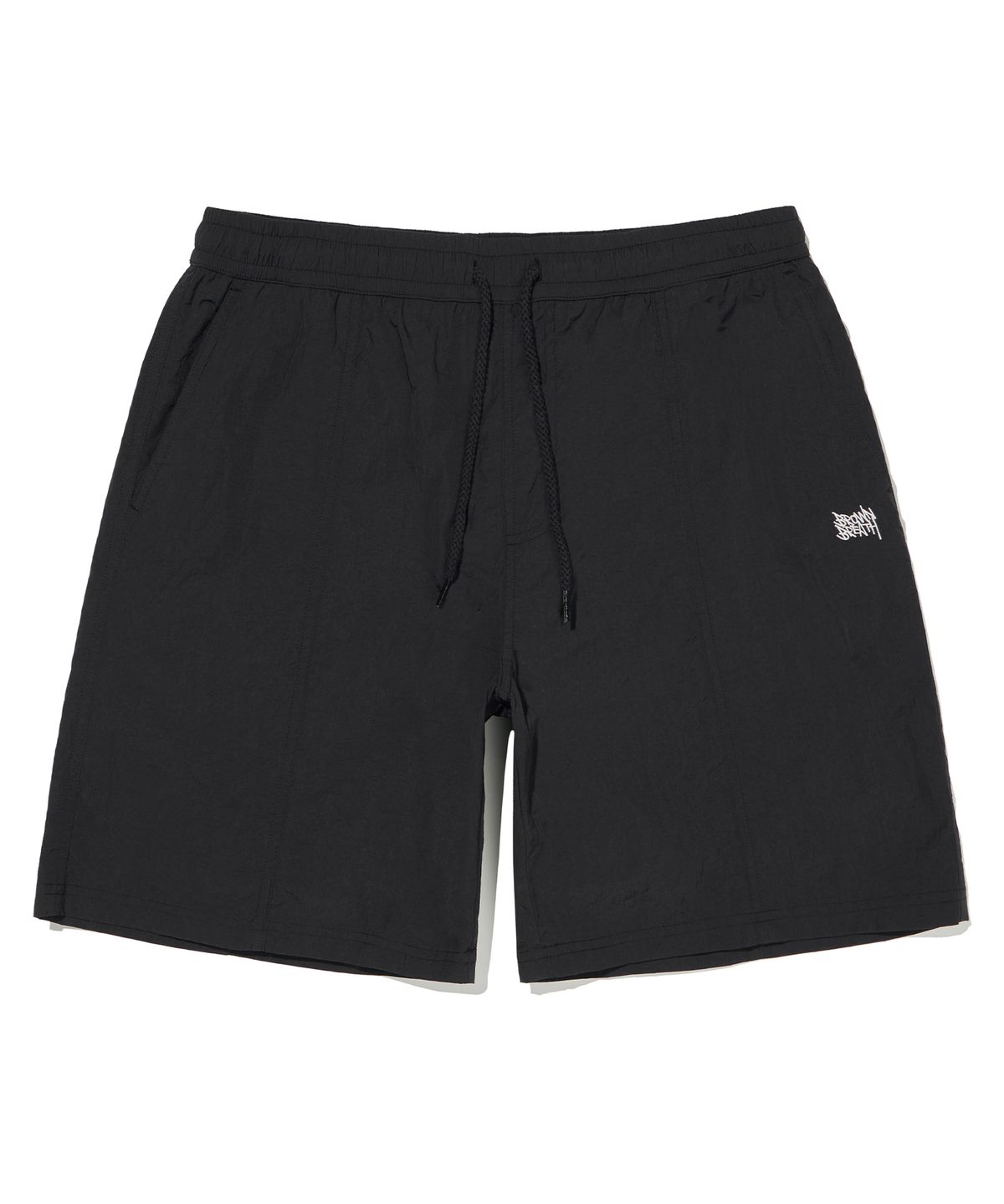 브라운브레스(BROWNBREATH) TAG NYLON SHORTS - BLACK