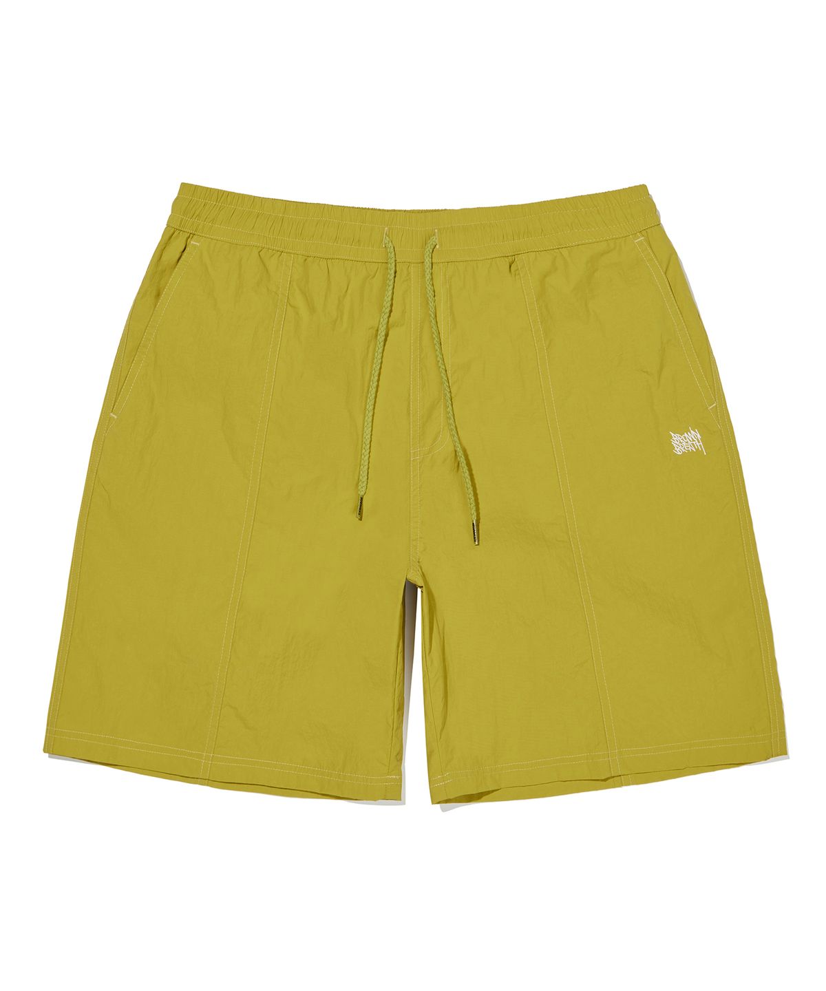브라운브레스(BROWNBREATH) TAG NYLON SHORTS - MURSTARD