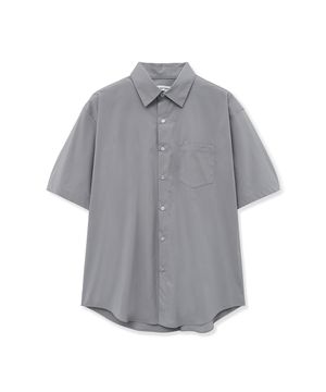 수피마 코튼 하프 셔츠 [미드그레이]