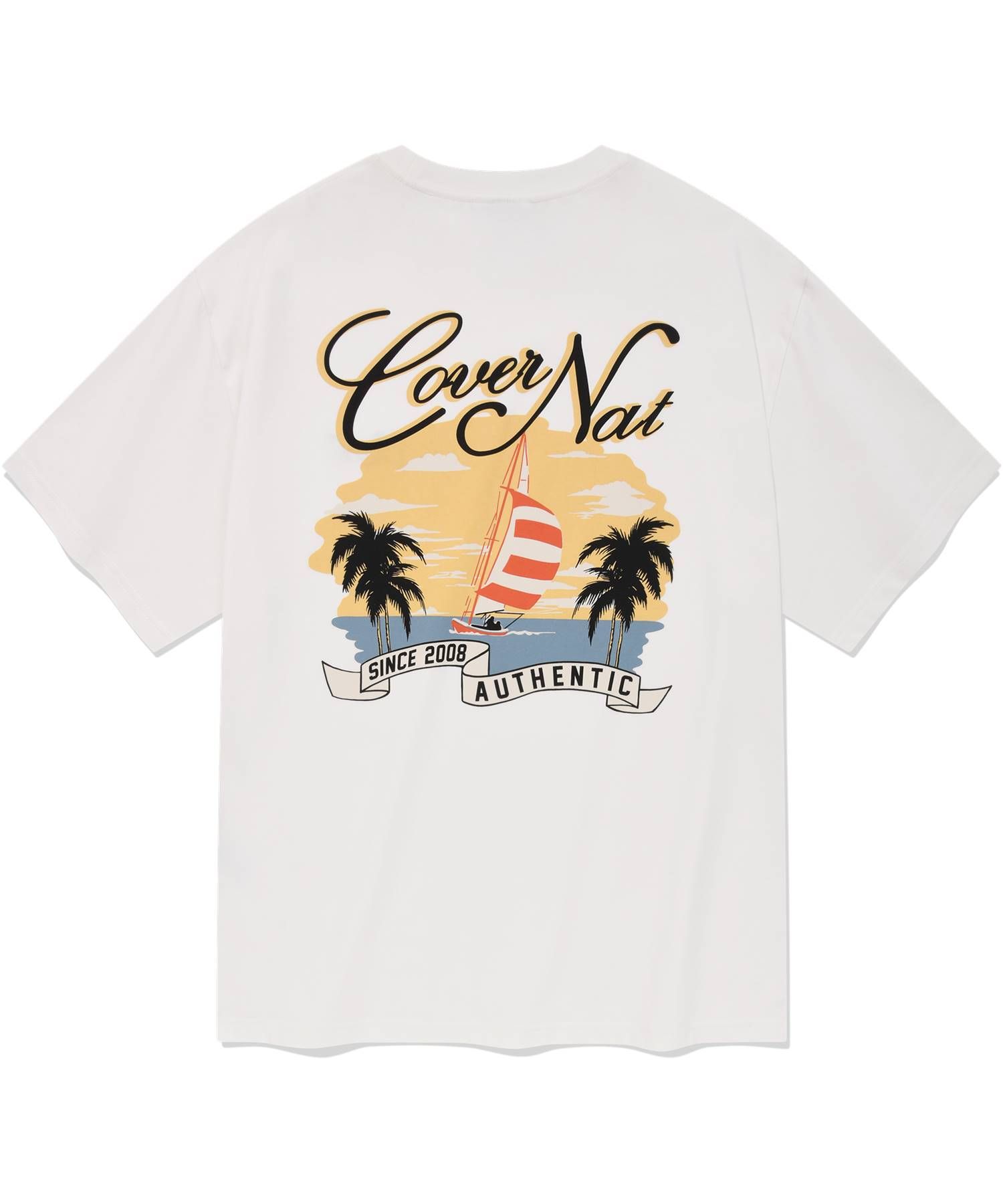 【COVERNAT】 Sunset Graphic T-Shirt ‐White MUSINSA | COVERNAT Sunset Boat T-Shirt White