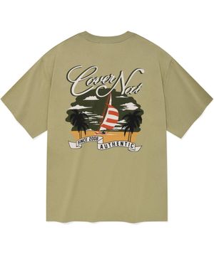 선셋 보트 티셔츠 카키